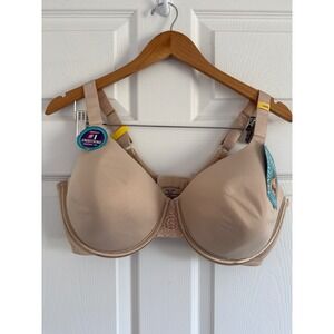 Vanity Fair 40DD Full Figure Back Smoothing Underwire Bra New With Tags Tan